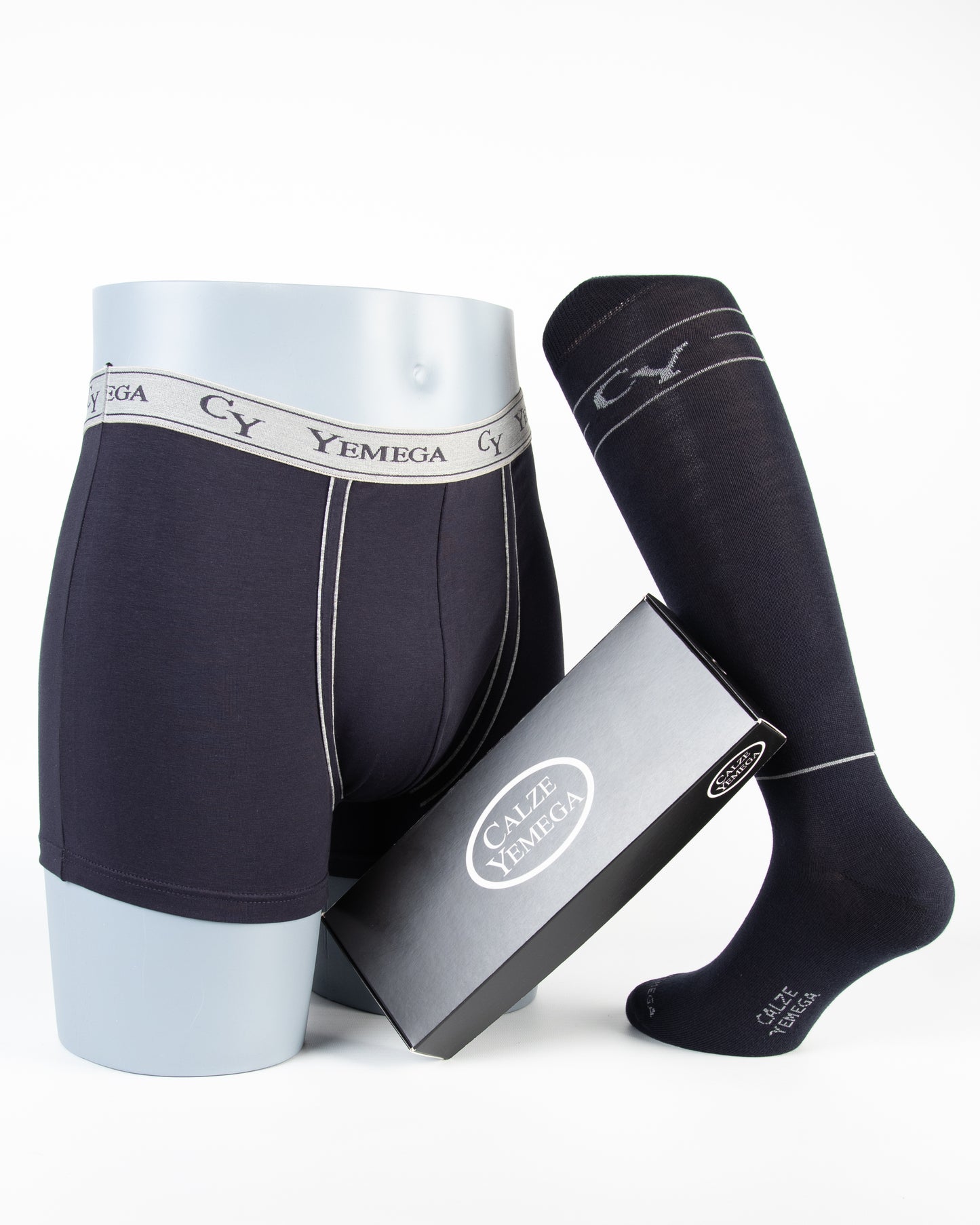 Calzino con boxer elastico logo