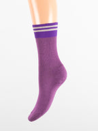 Calza donna costina polsino rigato