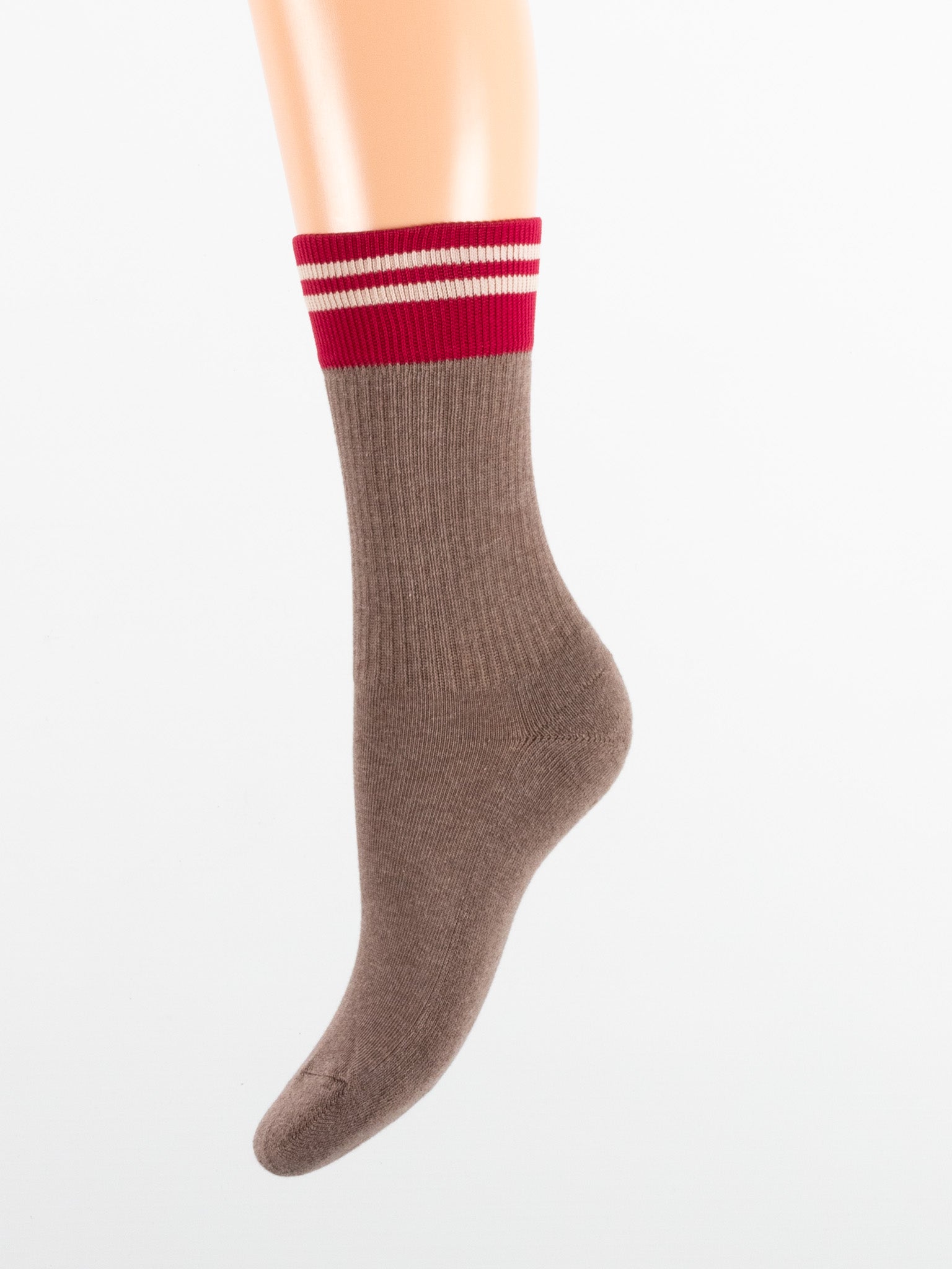 Calza donna costina polsino rigato