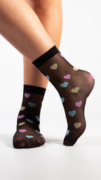 Calze da donna cuori colorati